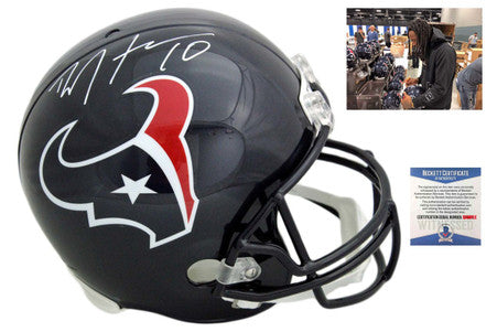 Deandre Hopkins Autographed SIGNED Houston Texans Helmet - Beckett Witnessed