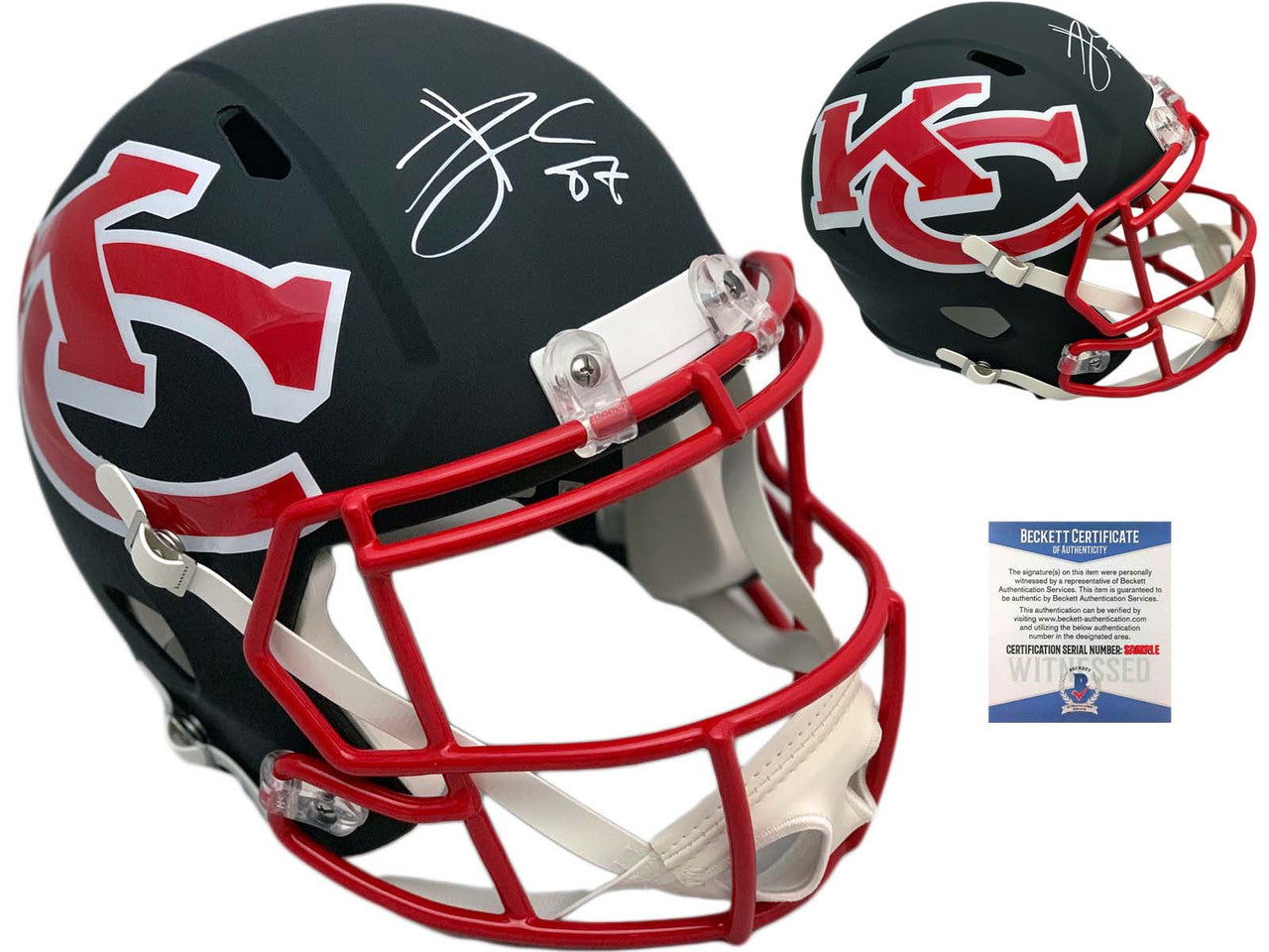 Chiefs Travis Kelce Autographed Signed Full Size Speed Helmet - AMP