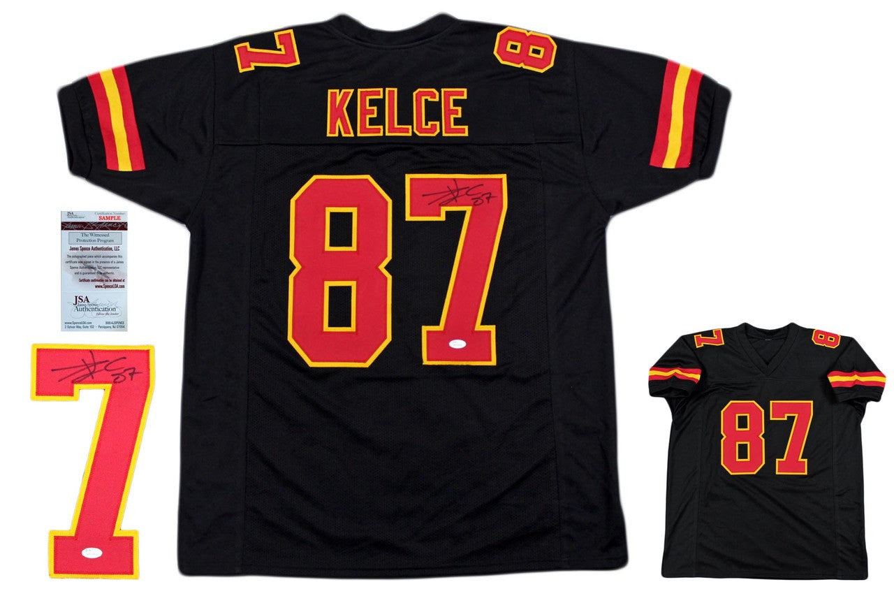 Travis Kelce Autographed Signed Jersey - JSA Witnessed - Black