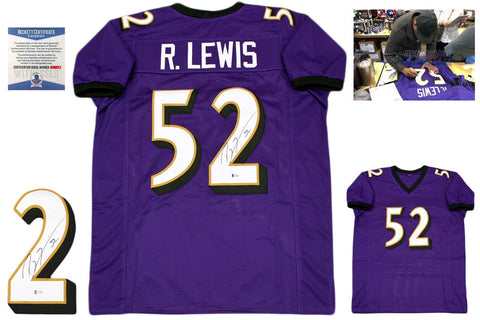 Ray Lewis Autographed Jersey - purple