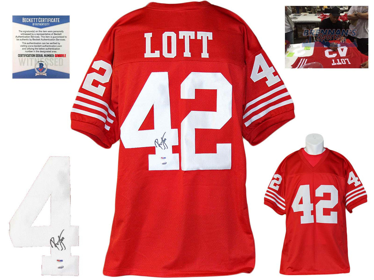 Ronnie Lott Autographed Signed Jersey - Red