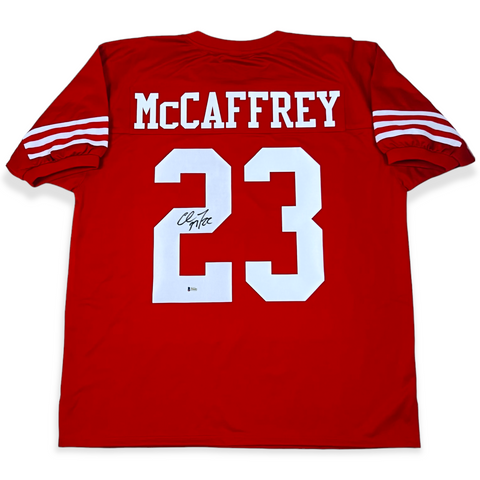 Christian McCaffrey Autographed Signed Jersey - Red - Beckett Authentic
