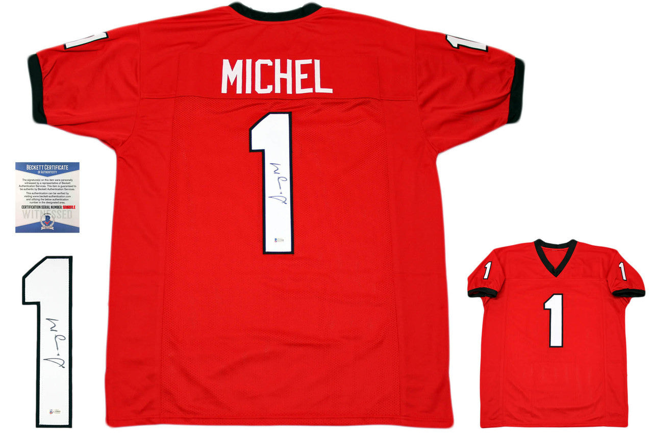 Sony Michel Autographed Signed Jersey - Red