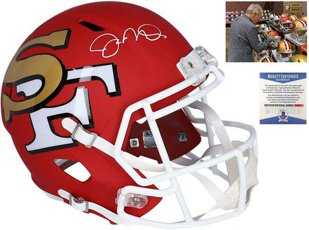 49ers Joe Montana Autographed Signed AMP Replica Helmet - Beckett Authentic