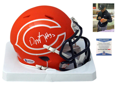 Chicago Bears David Montgomery Autographed Signed AMP Mini Helmet