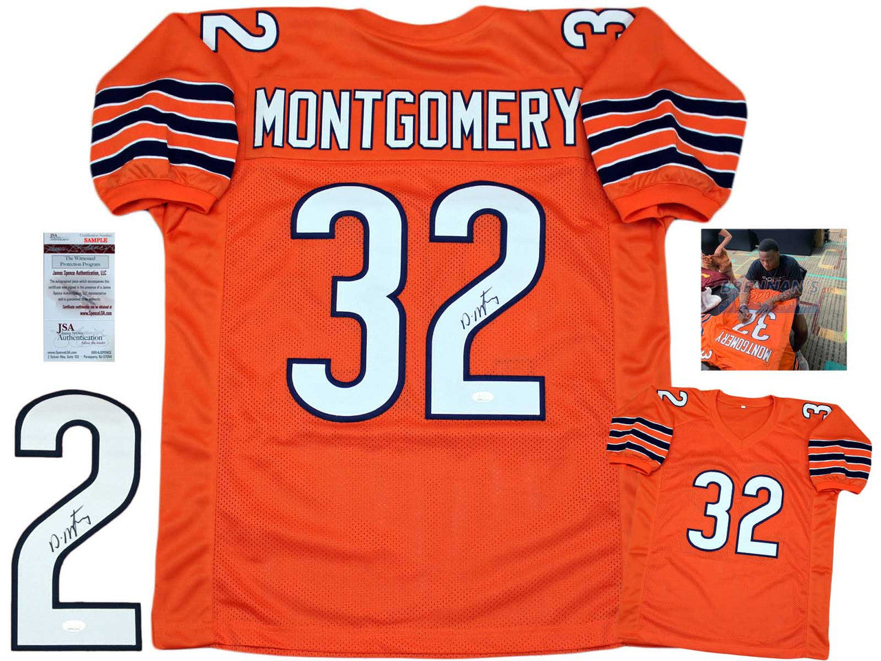 David Montgomery Autographed Signed Jersey - Orange