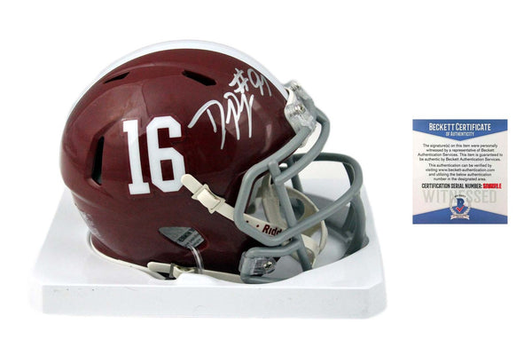 Da'ron Payne Autographed Alabama Crimson Tide Mini Helmet