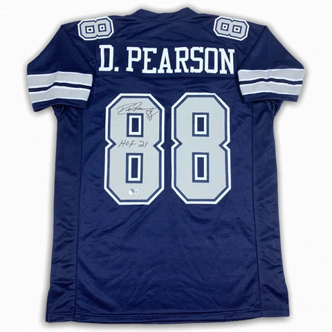 Drew Pearson Autographed Signed Jersey - Navy - HOF 21 - Beckett Witnessed