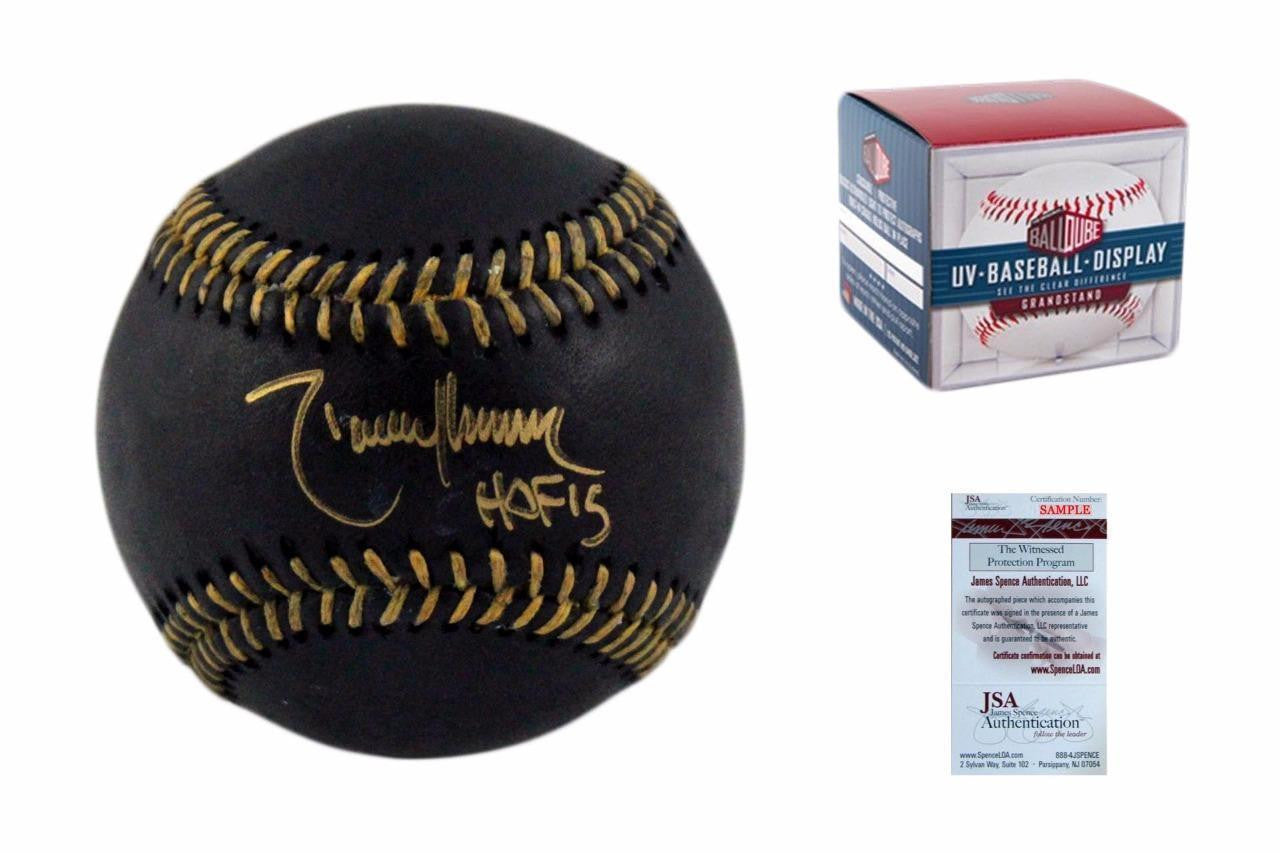 Randy Johnson Autographed Black Baseball - JSA Witnessed - HOF 15