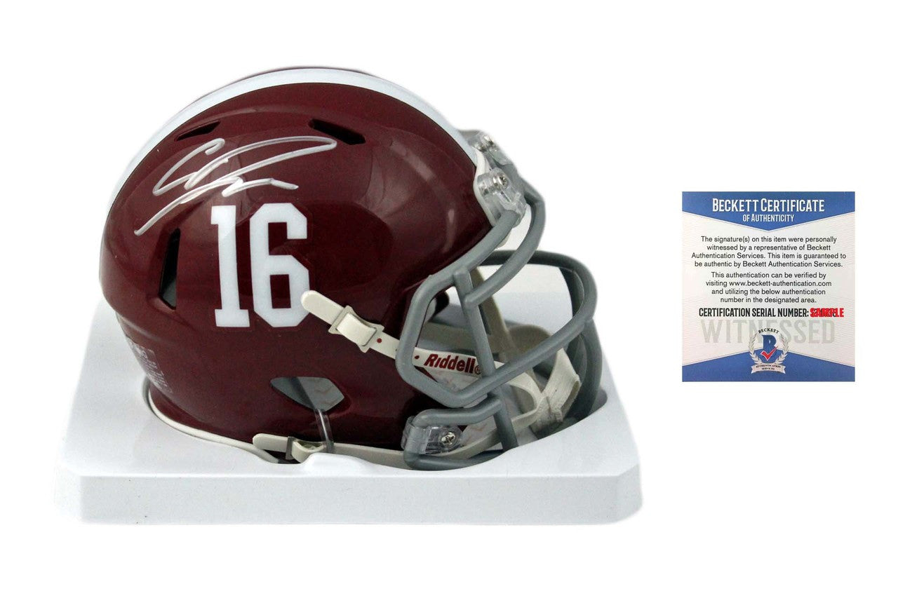 alabama football 16 helmet Amazon.com: Nick Saban Autographed #18 Signed Mini JSA COA : Collectibles & Fine Art Collectible helmets are for display only Calvin Ridley Autographed Alabama Crimson