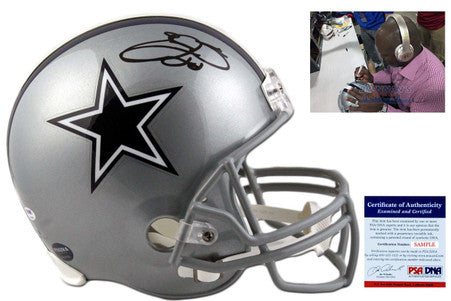 Fanatics Authentic Emmitt Smith Dallas Cowboys Autographed Riddell Full Size Replica Helmet