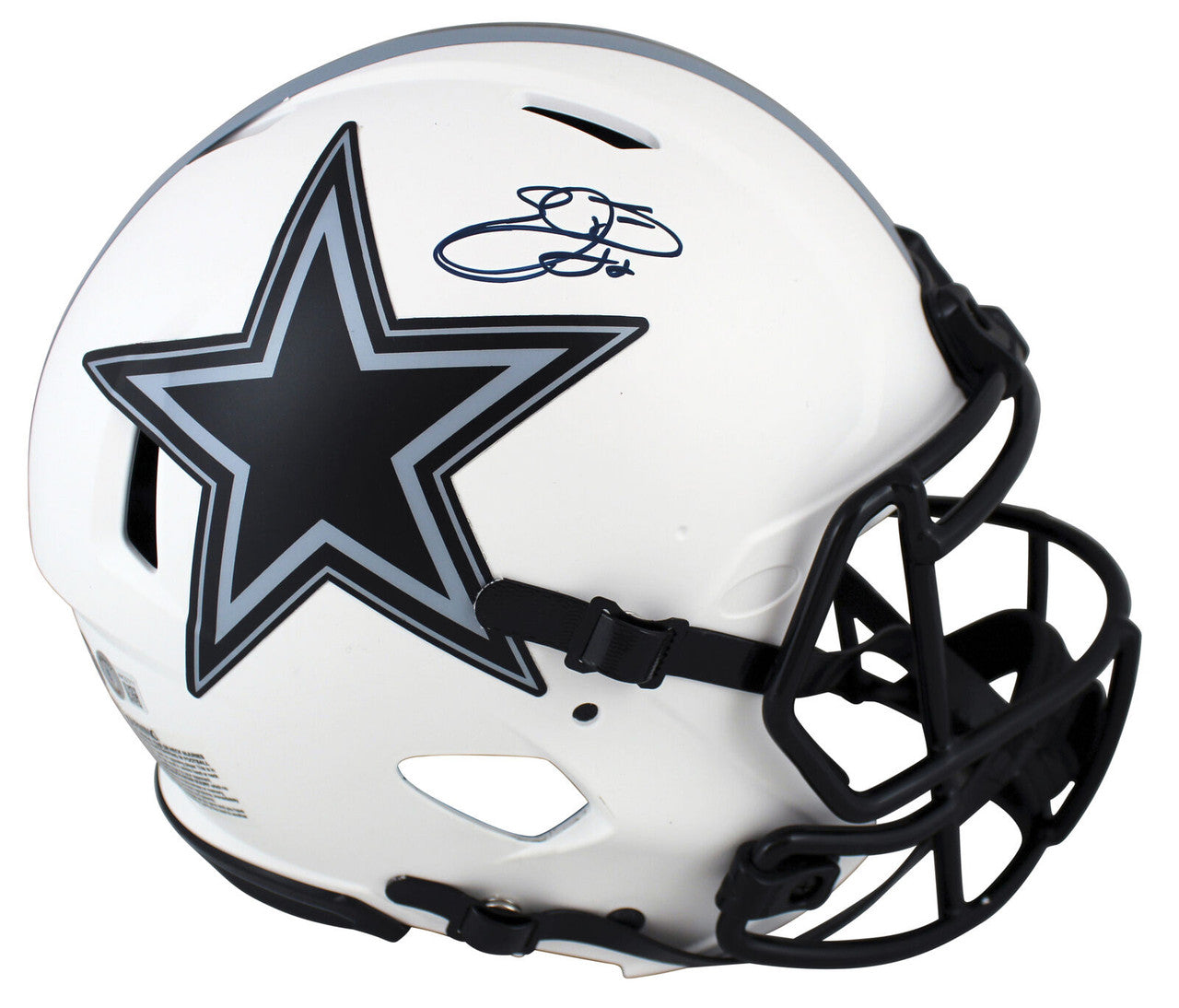 Emmitt Smith Autographed Dallas Cowboys Lunar Speed Rep Helmet