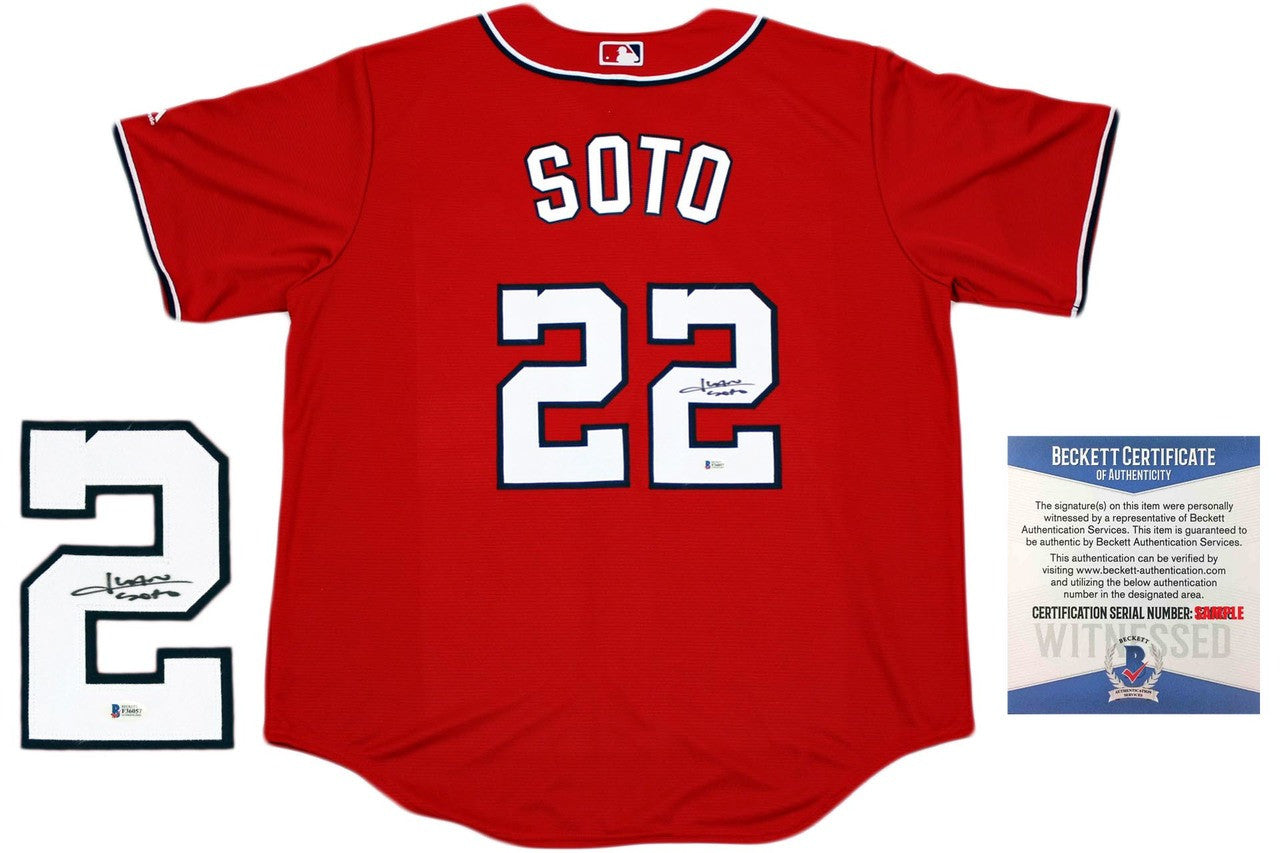 Juan Soto Autographed Washington Nationals Majestic Jersey - Beckett Authentic