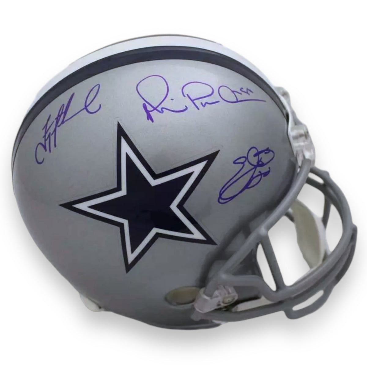 Cowboys Triplets  Aikman, Smith, Irvin Autographed Signed Full Size Helmet - Beckett