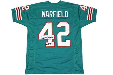 Paul Warfield Autographed Jersey - Beckett Authentic - Teal