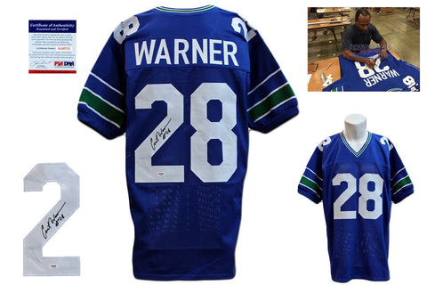 Curt Warner Signed Jersey - PSA DNA - Seattle Seahawks Autographed