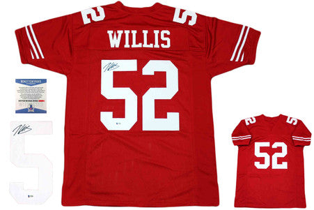 Patrick Willis Autographed Signed Jersey - Red- Beckett Authentic