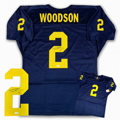 Charles Woodson Autographed Signed Jersey - Navy - JSA Authentic