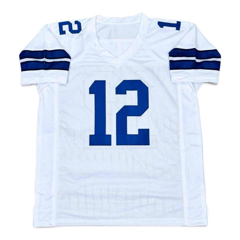 Roger Staubach Autographed Signed White Jersey Beckett Authenticated BAS