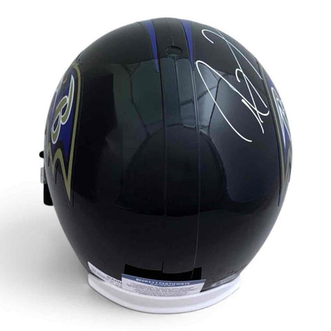 Ray Lewis Signed Baltimore Ravens Authentic Helmet w/ Inscriptions - Beckett
