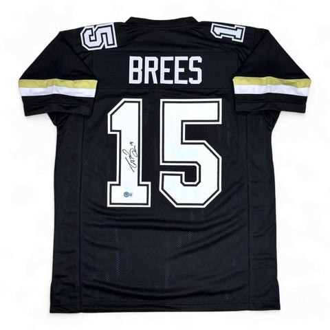 Drew Brees Autographed Signed Black Jersey Beckett Authenticated - BAS