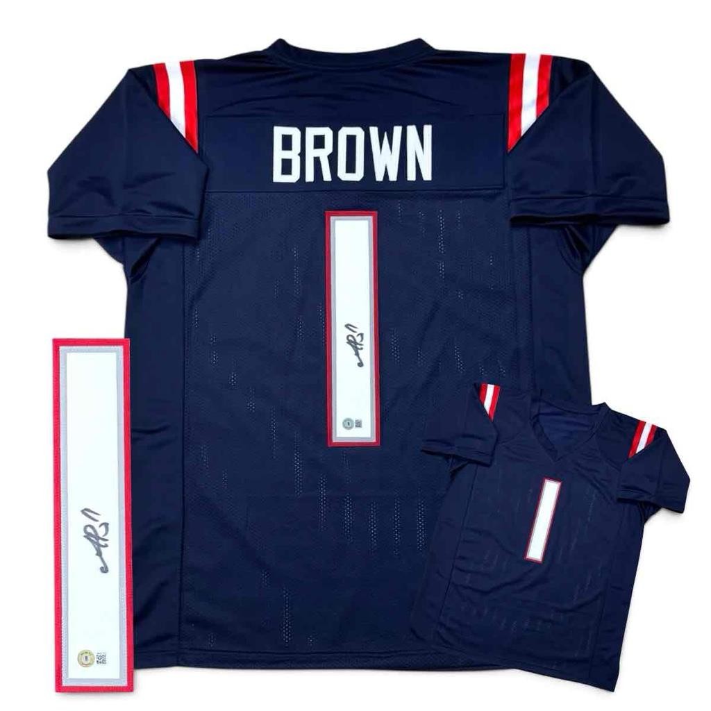 AJ Brown Signed Autographed Navy Jersey Beckett Authenticated BAS