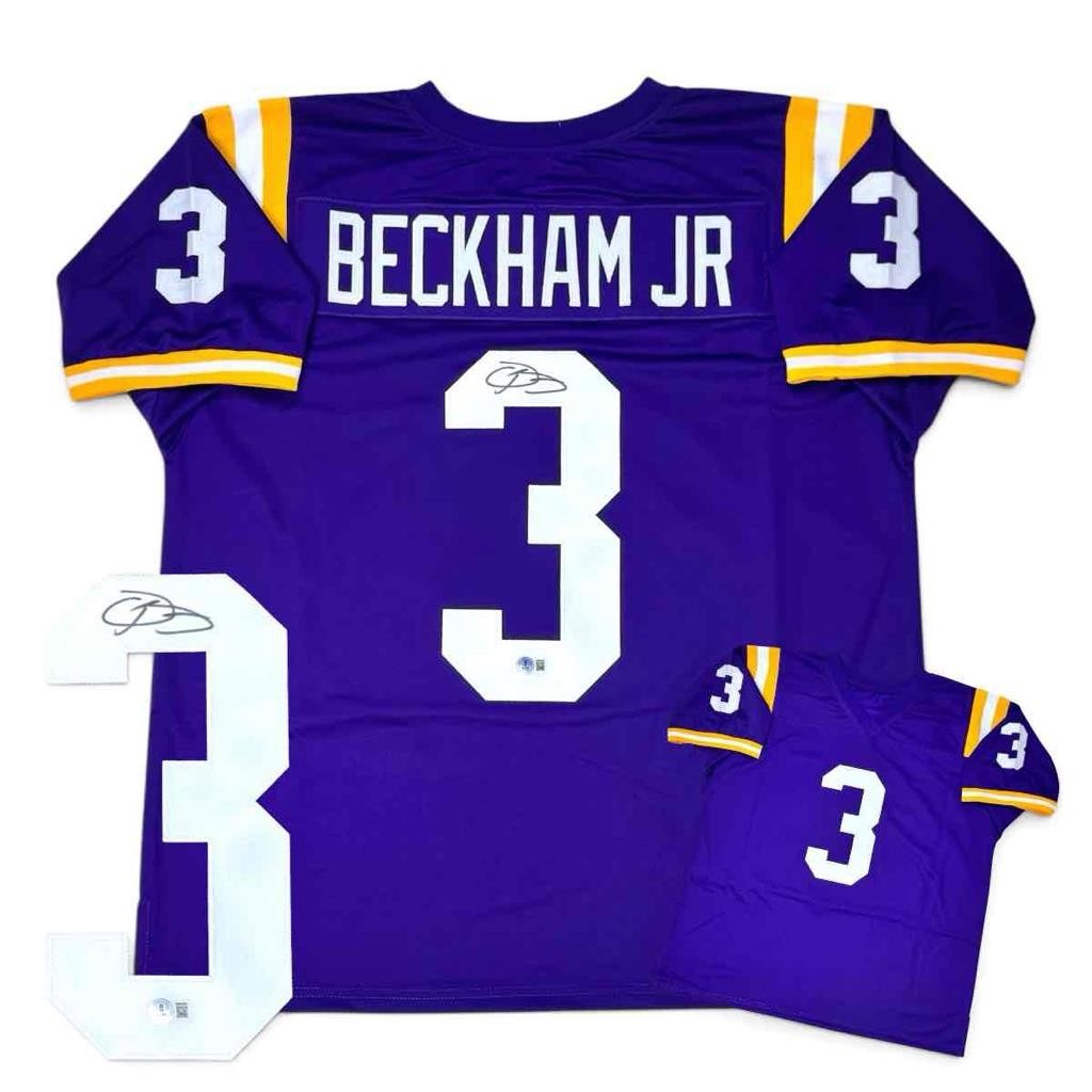 Odell Beckham Jr. Autographed Signed Purple Jersey Beckett Authenticated