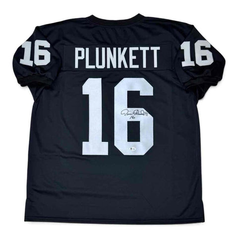 Jim Plunkett Autographed Signed Black Jersey Beckett Authenticated BAS