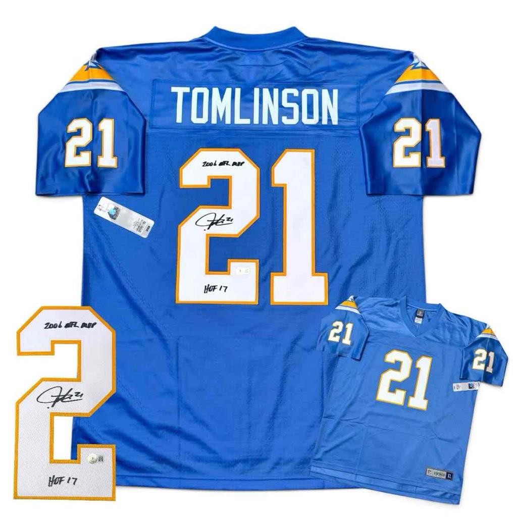 Ladainian Tomlinison Autographed / Signed Chargers Pro Line  Jersey - Beckett