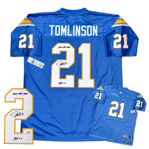 Ladainian Tomlinison Autographed / Signed Chargers Pro Line  Jersey - Beckett