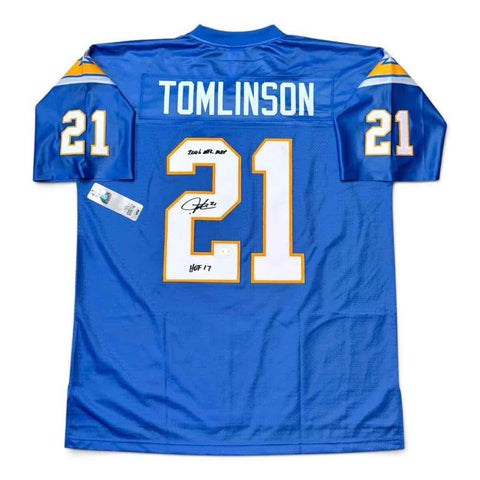 Ladainian Tomlinison Autographed / Signed Chargers Pro Line  Jersey - Beckett