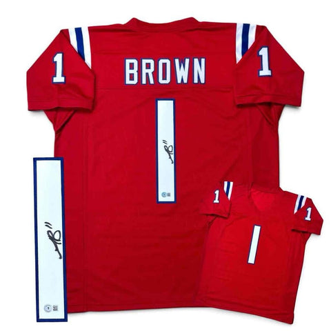 AJ Brown Signed Autographed Red Jersey Beckett Authenticated BAS