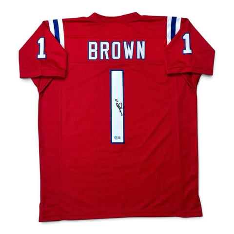 AJ Brown Signed Autographed Red Jersey Beckett Authenticated BAS